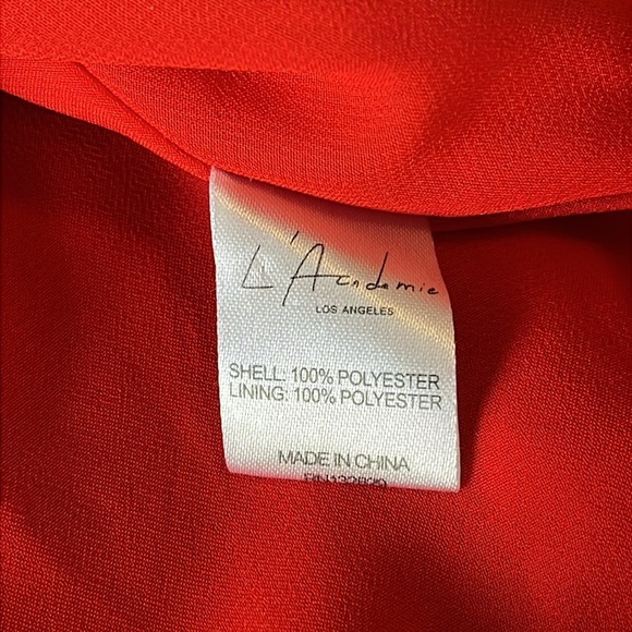 L'Academie Red Sexy Low Cut V “The Russell” Blouse- XS - Picture 13 of 14